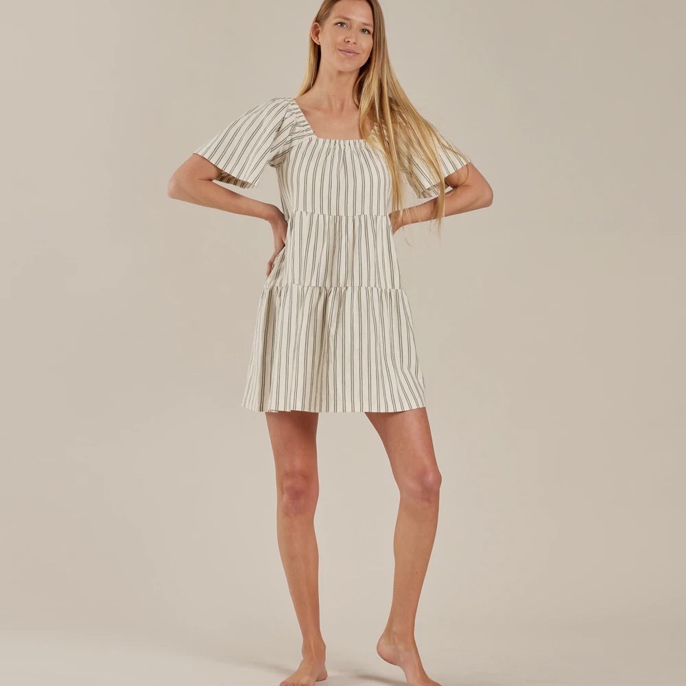 Rylee + Cru 100% Cotton Stipe Dress NWT